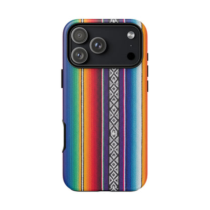 Serape Stripe Phone Case – Colorful Mexican Blanket Pattern Tough Case