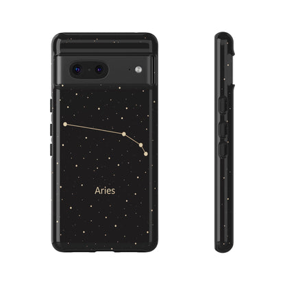 Aries Zodiac Constellation Phone Case – Luxe Gold Celestial Cover