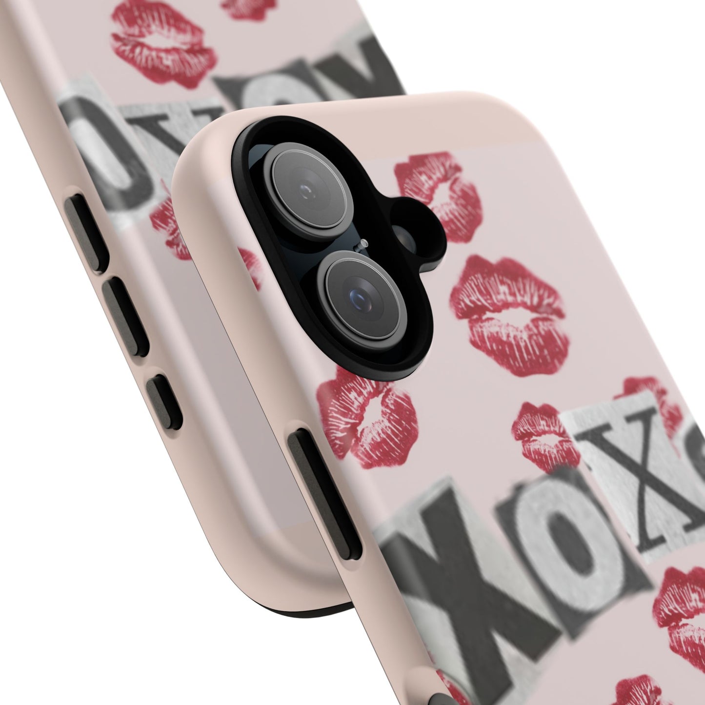 XOXO Kiss Print Phone Case | Coquette Valentine Aesthetic | Cute Pink Lipstick Kiss Tough Case for iPhone & Samsung