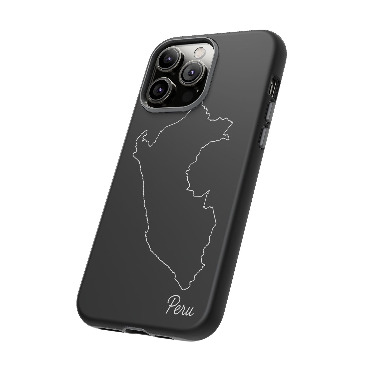 Peru Outline Phone Case – Minimal Country Map Tough Case (iPhone, Samsung, Pixel)