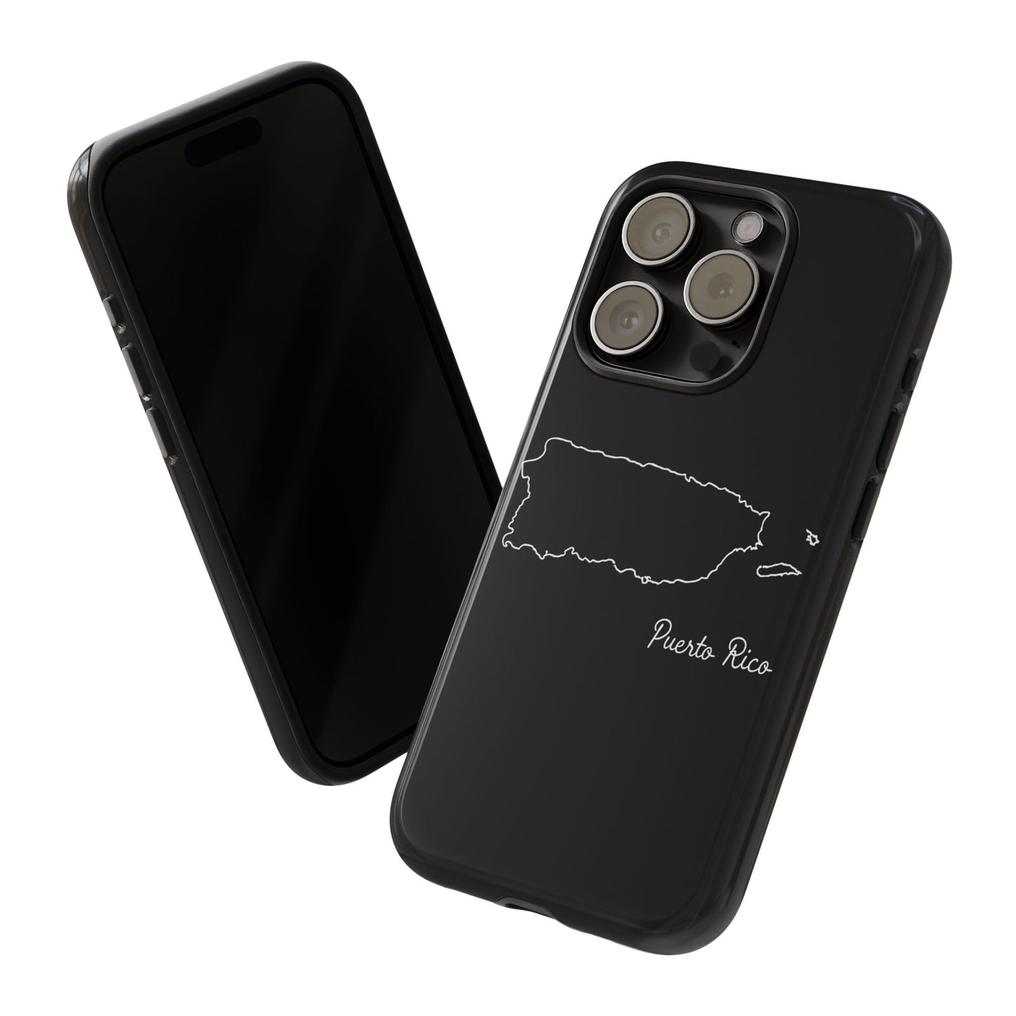 Puerto Rico Outline Phone Case – Minimal Country Map Tough Case (iPhone, Samsung, Pixel)