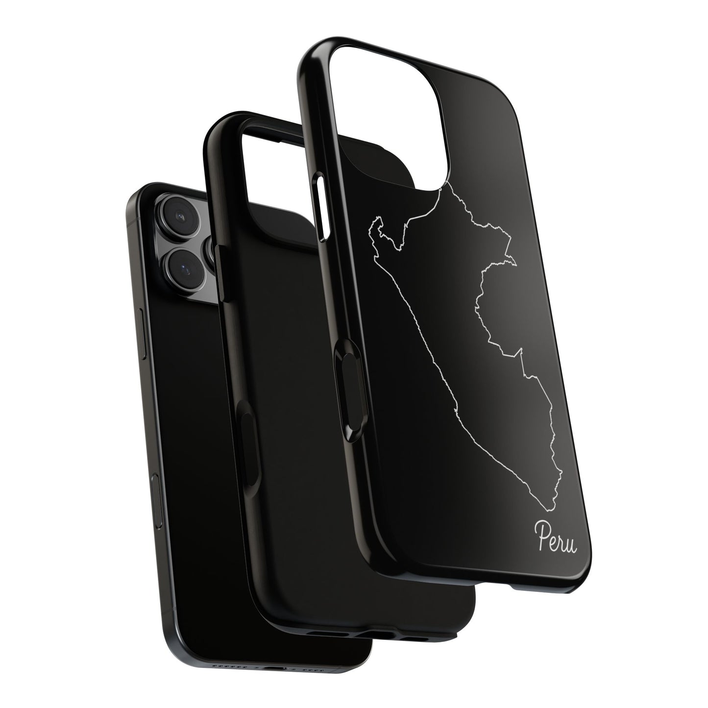 Peru Outline Phone Case – Minimal Country Map Tough Case (iPhone, Samsung, Pixel)