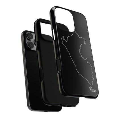 Peru Outline Phone Case – Minimal Country Map Tough Case (iPhone, Samsung, Pixel)