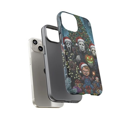Christmas Horror Phone Case – Festive Slasher Collage Tough Case (iPhone, Samsung, Pixel)