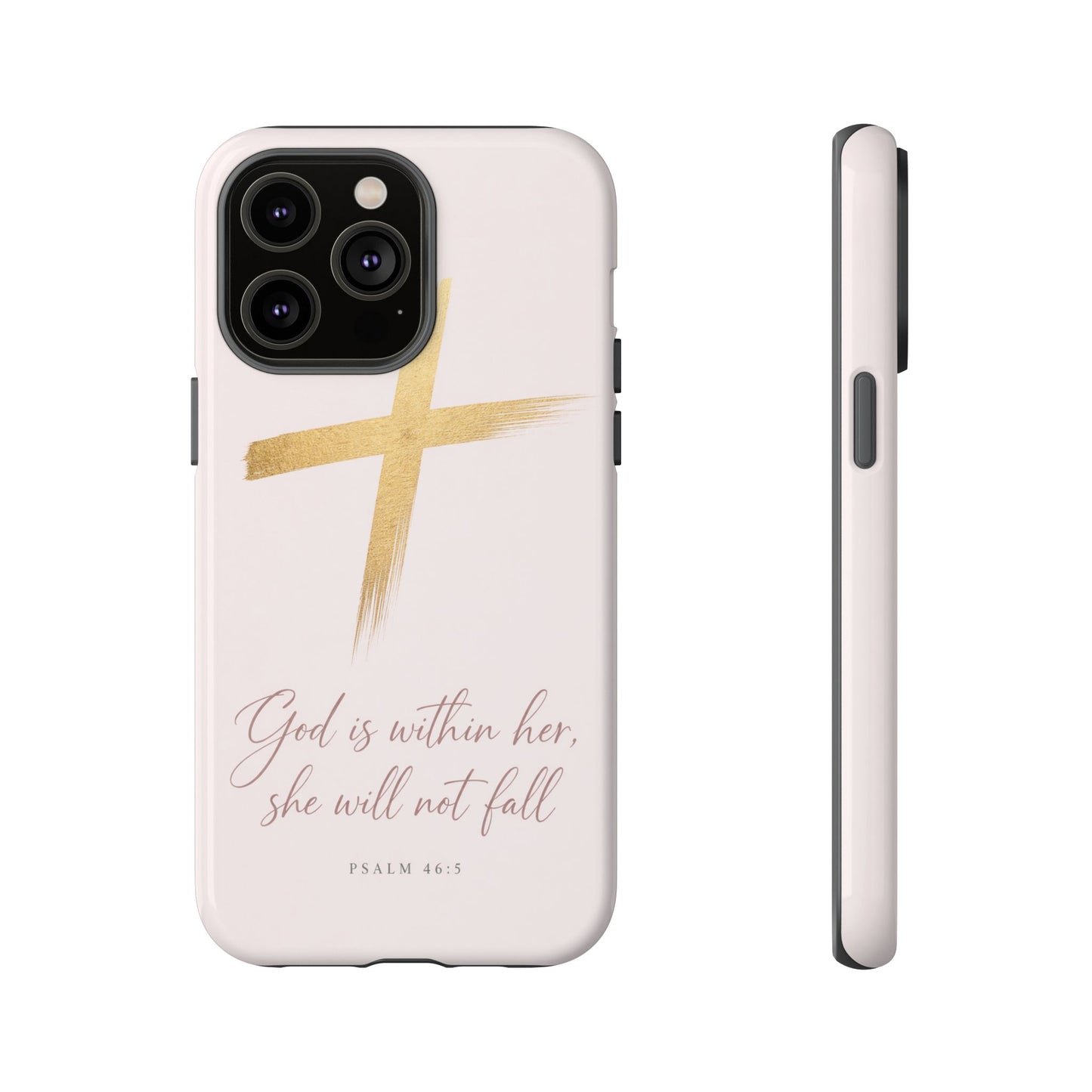 Psalm 46:5 God Is Within Her Christian Cross Phone Case Faith Gift
