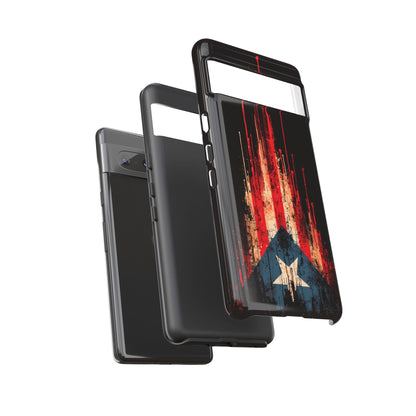 Puerto Rico Flag Phone Case | Distressed Puerto Rican Flag Tough Case | Boricua Pride Protective iPhone Samsung Cover