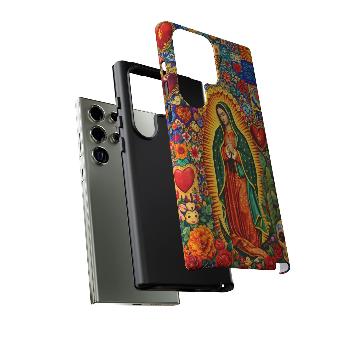 Virgin Mary Guadalupe Phone Case Mexican Folk Art Tough Cover iPhone Samsung