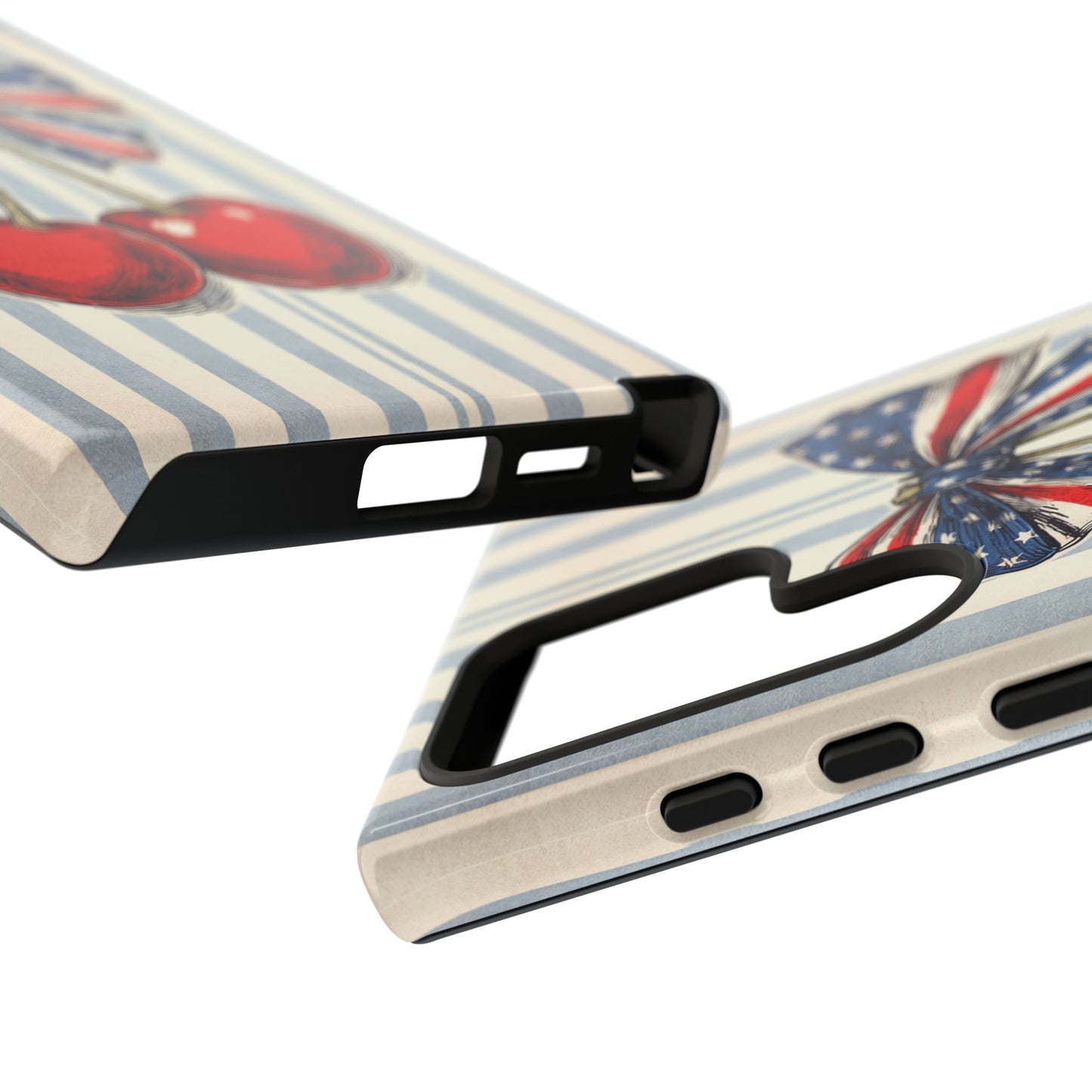 Patriotic Cherry Phone Case Americana Coquette Aesthetic iPhone Samsung