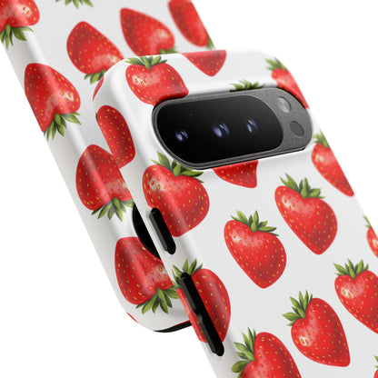 Cute Strawberry Phone Case – Aesthetic Fruit Pattern Protective Cover for Iphone, Samsung Galaxy and Pixel