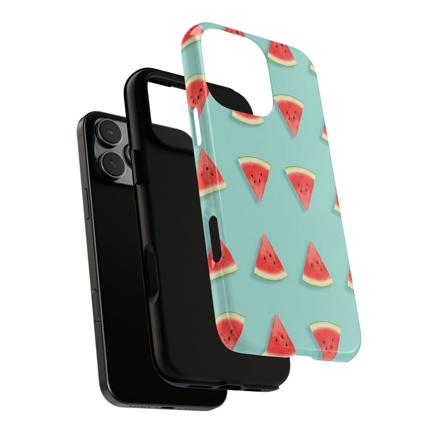 Watermelon Phone Case – Pastel Blue Summer Fruit Tough Case (iPhone, Samsung, Pixel)