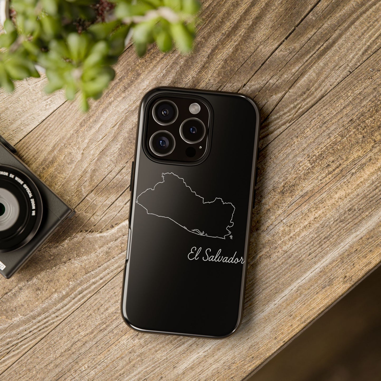 El Salvador Outline Phone Case – Minimal Country Map Tough Case (iPhone, Samsung, Pixel)