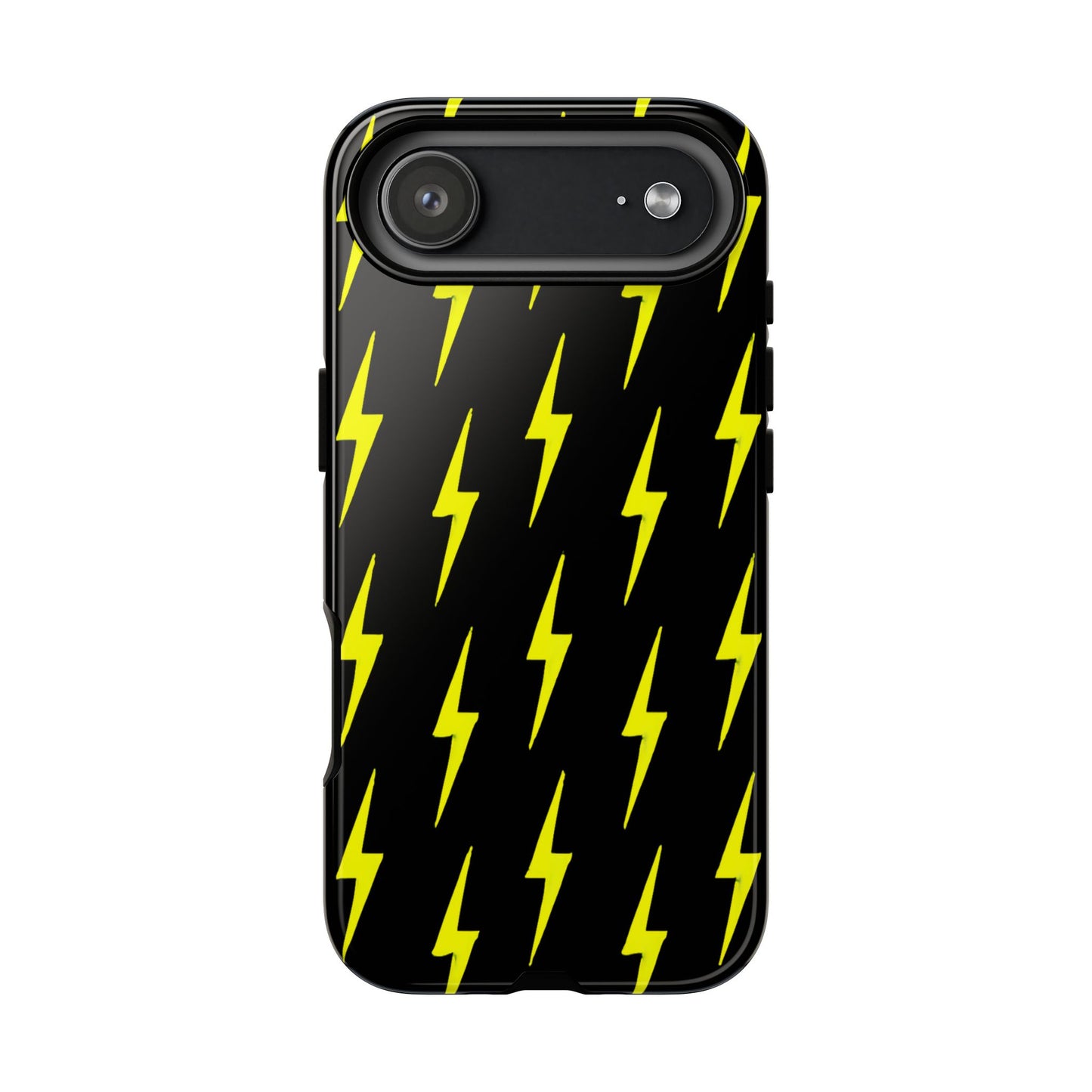 Yellow Lightning Bolt Tough Phone Case | Bold Electric Pattern Case for Iphone, Samsung Galaxy and Pixel
