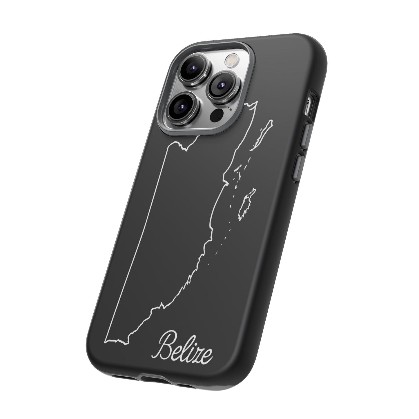 Belize Outline Phone Case – Minimal Country Map Tough Case (iPhone, Samsung, Pixel)