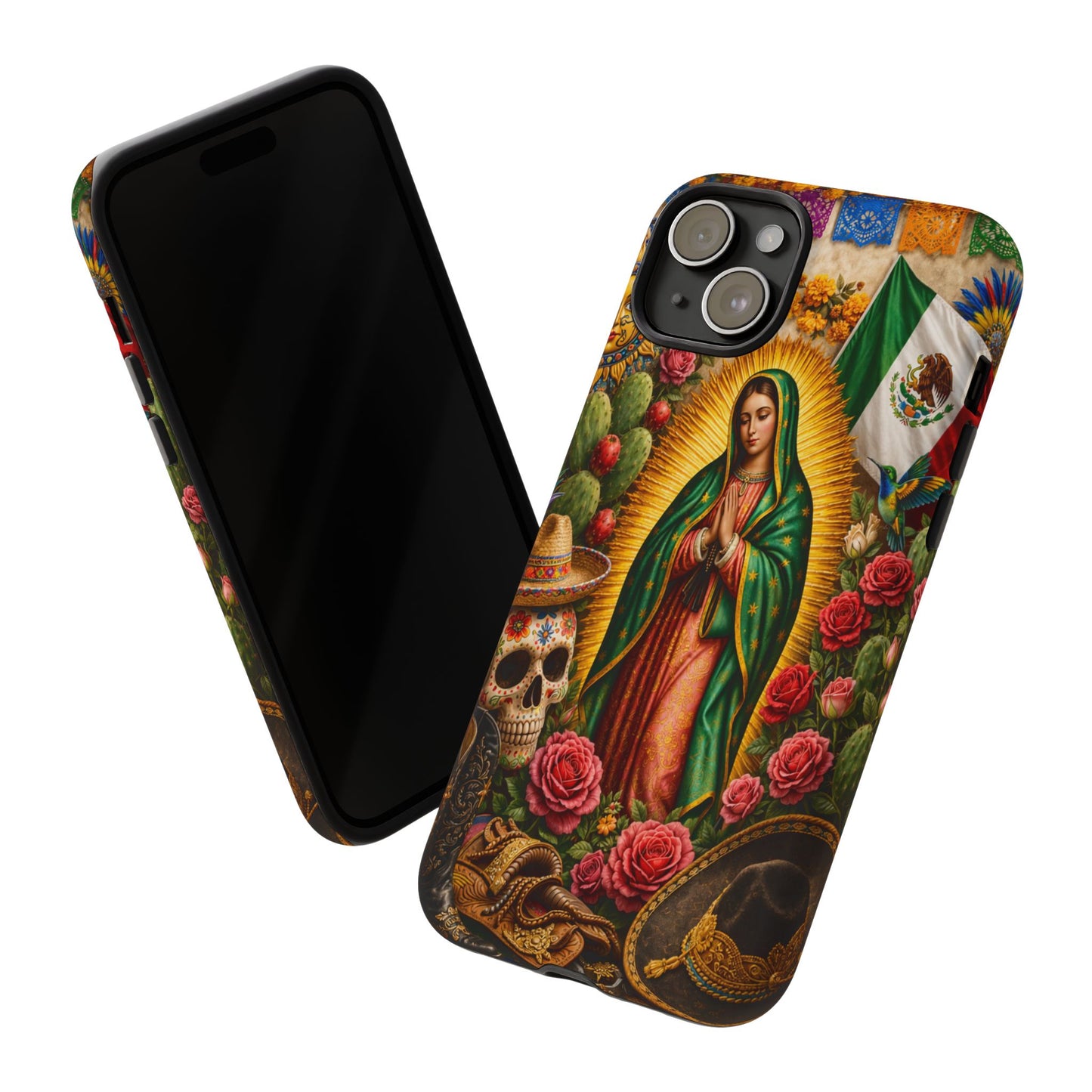 Virgen de Guadalupe Phone Case Mexican Floral iPhone Samsung Pixel Case