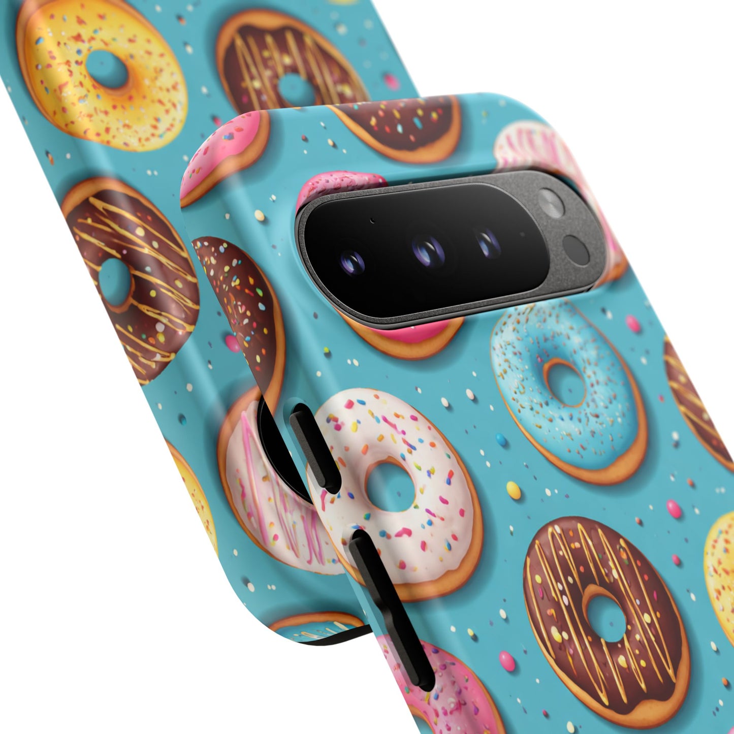 Cute Donut Pattern Phone Case – Colorful Sprinkles Dessert Design for Iphone, Samsung Galaxy and Pixel