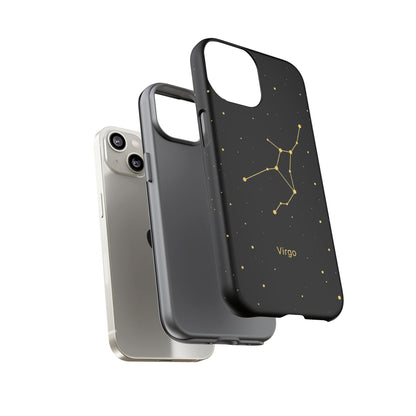 Virgo Zodiac Constellation Phone Case – Luxe Gold Celestial Cover