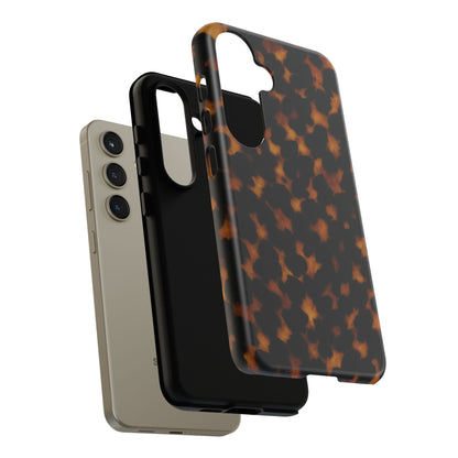 Tortoiseshell Pattern Tough Phone Case | Classic Leopard-Style Protective Cover
