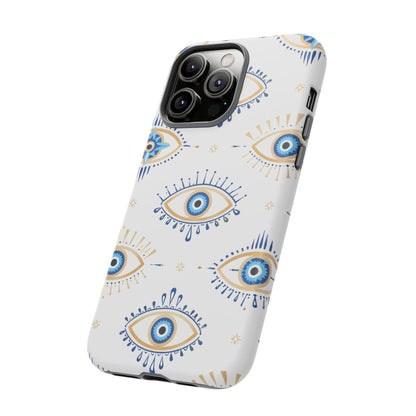 Blue Evil Eye Phone Case – Protective Slim Shockproof Cover for Iphone, Samsung Galaxy and Pixel