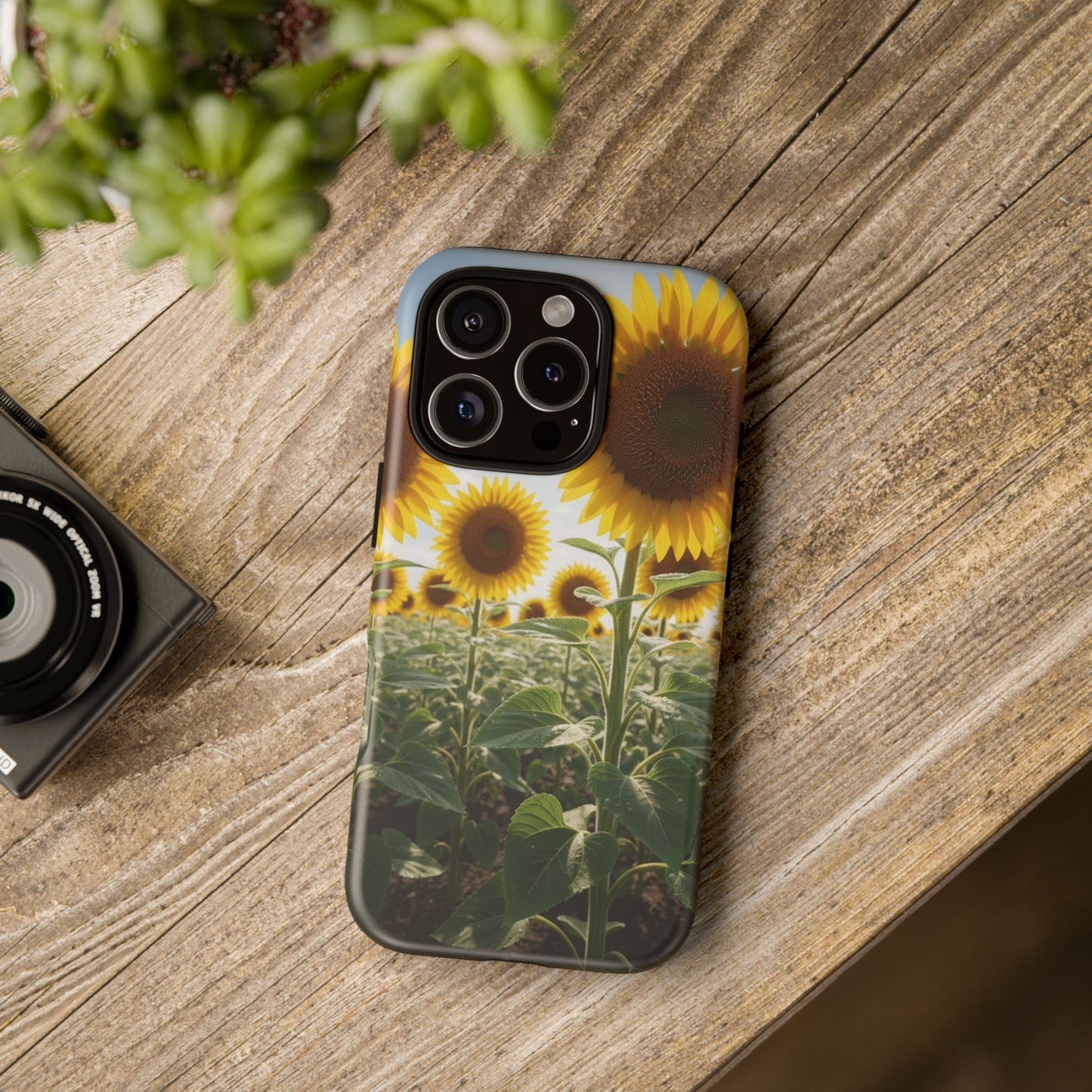 Sunflower Field Phone Case | Golden Hour Floral Aesthetic | Bright Summer Tough Case