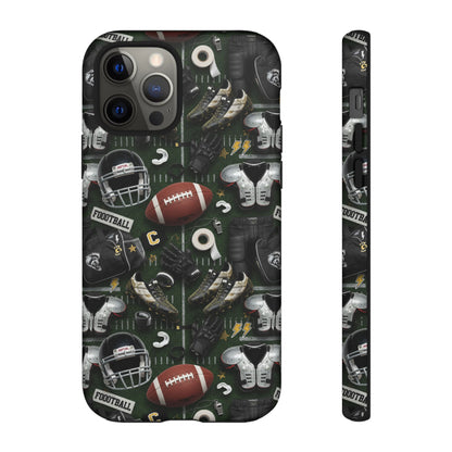 Football Pattern Phone Case – Sports Fan Tough Protective Game Day Case