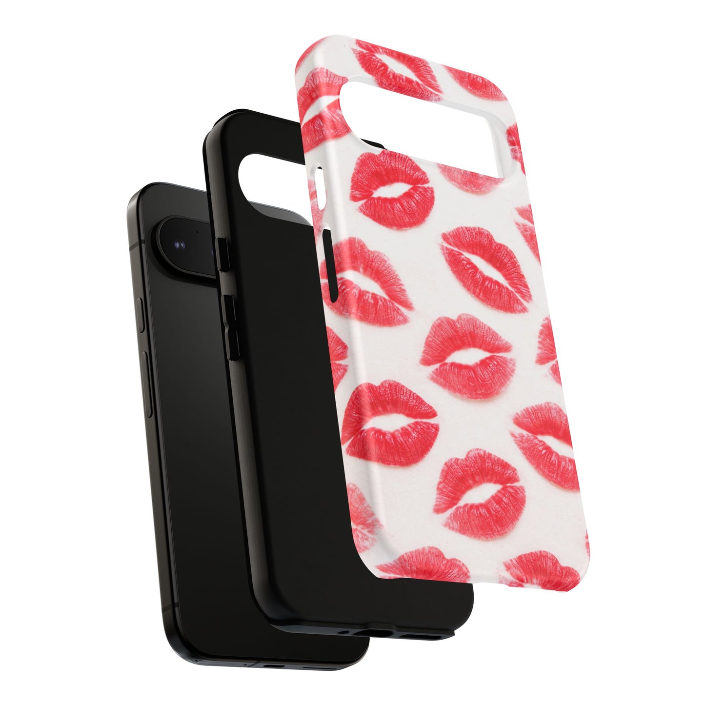 Red Lipstick Kiss Phone Case – Sexy Lip Print Pattern Tough Protective Cover