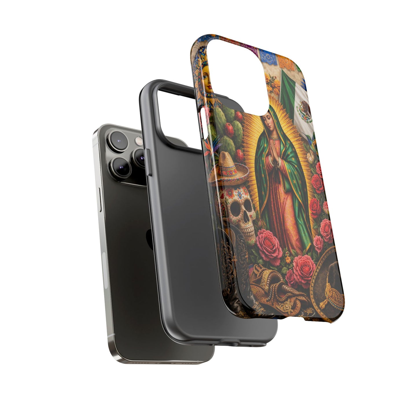 Virgen de Guadalupe Phone Case Mexican Floral iPhone Samsung Pixel Case