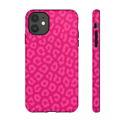 Hot Pink Leopard Print Phone Case – Bold Coquette Leopard Tough Case