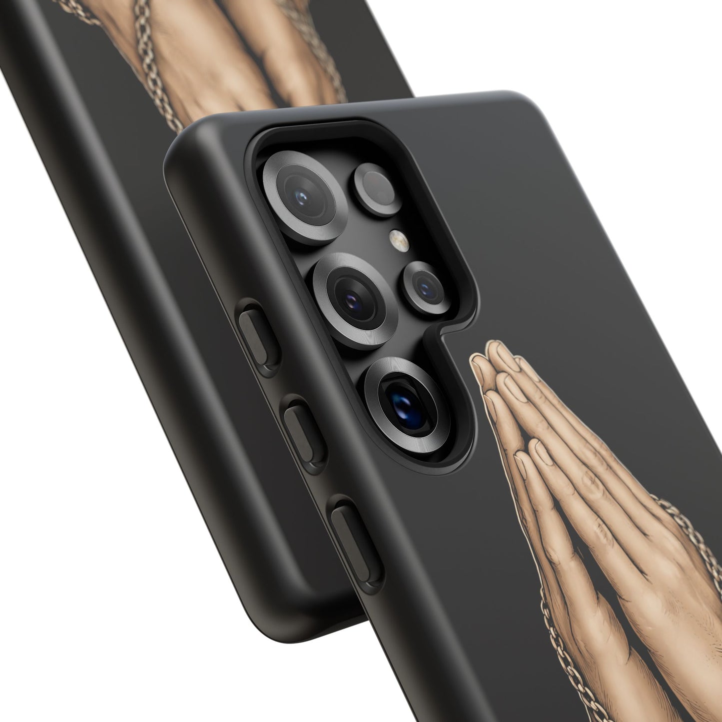 Praying Hands Cross Phone Case – Christian Faith Scripture Cover