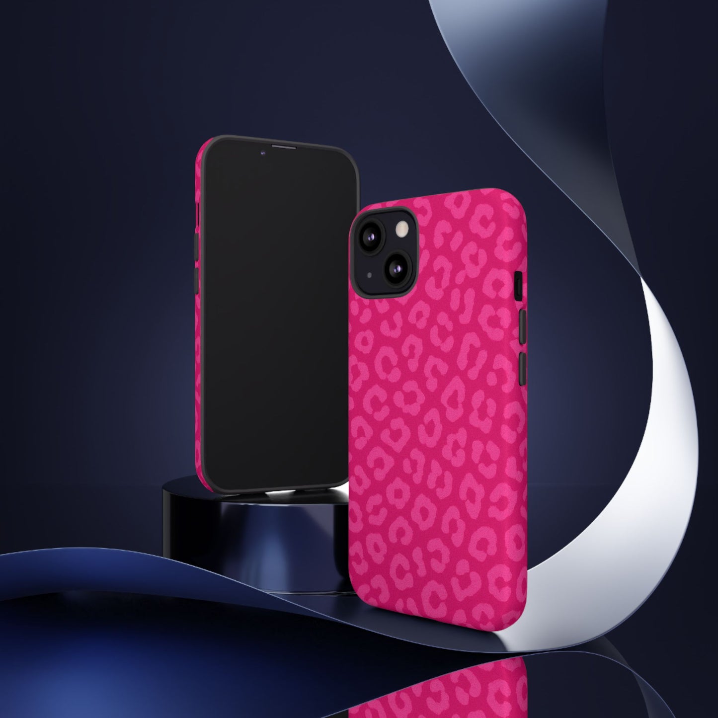 Hot Pink Leopard Phone Case – Bold Coquette Aesthetic Tough Case