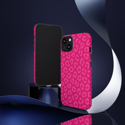 Hot Pink Leopard Phone Case – Bold Coquette Aesthetic Tough Case