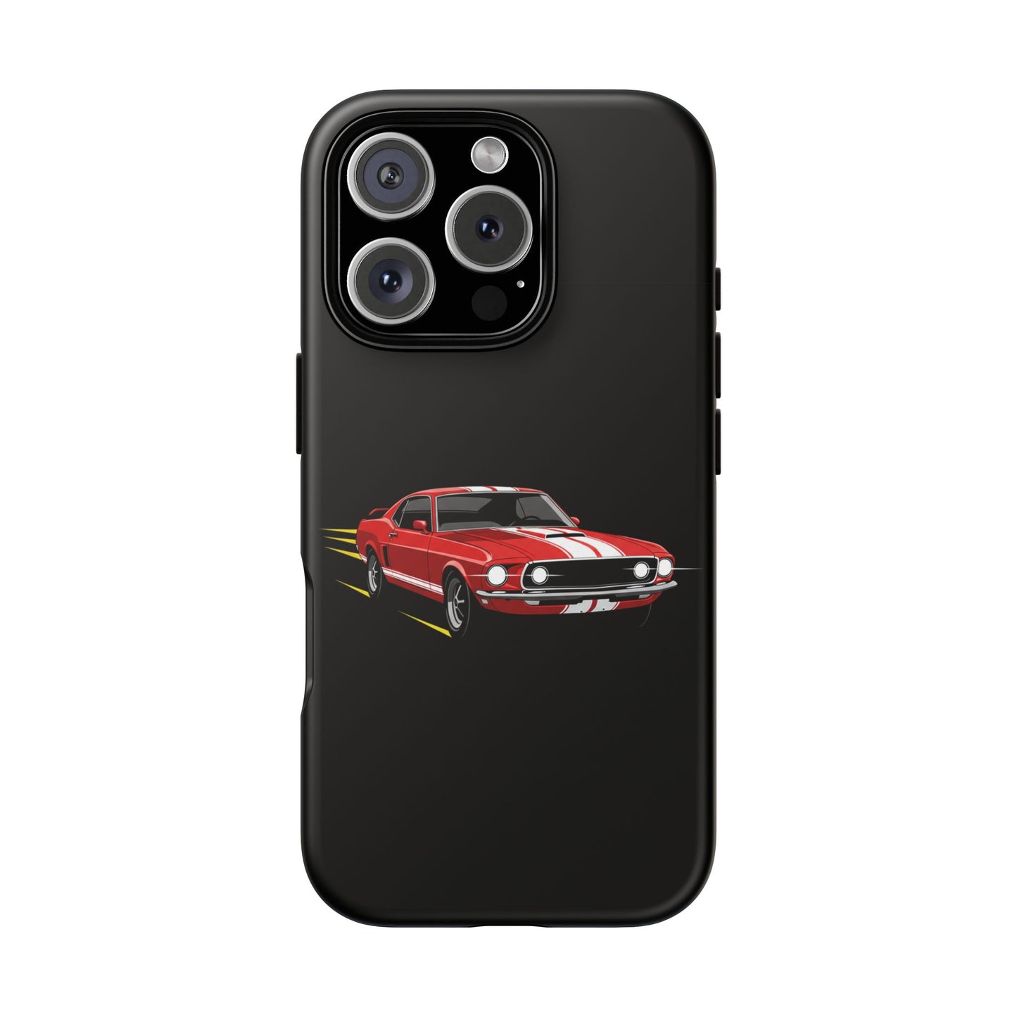 Red Muscle Car Phone Case – Classic Car Racing Tough Protective Case