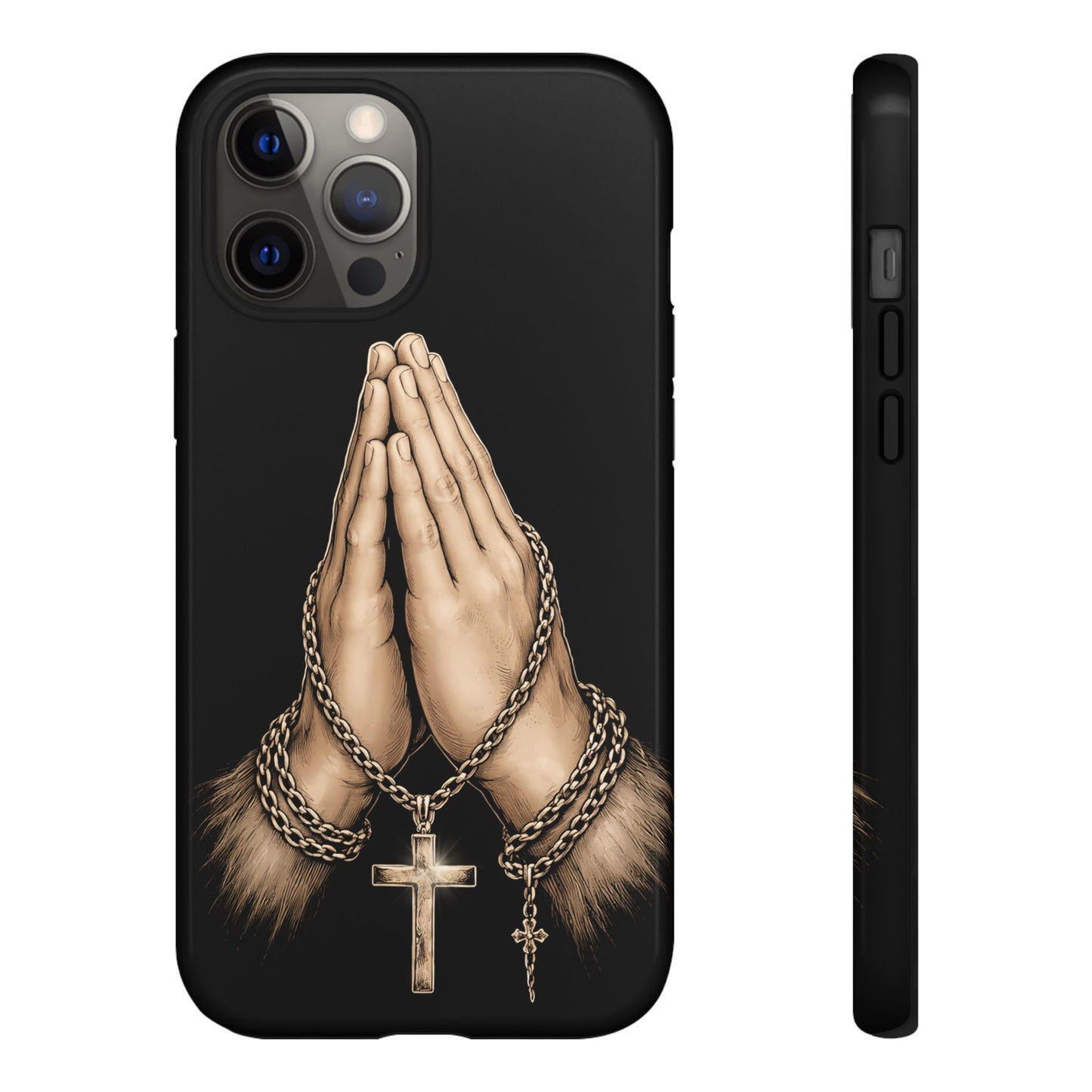 Praying Hands Cross Phone Case – Christian Faith Scripture Cover