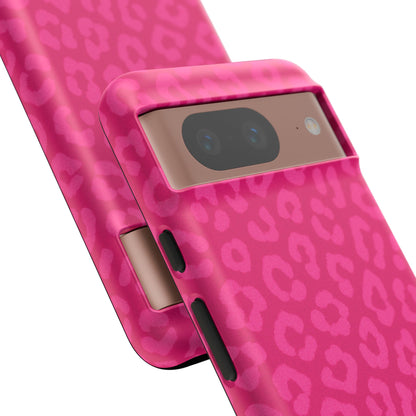 Hot Pink Leopard Print Phone Case – Bold Coquette Leopard Tough Case