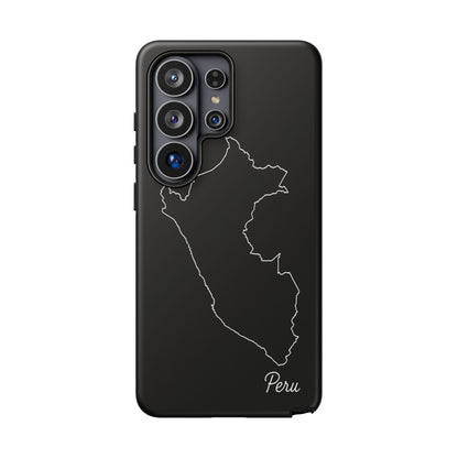 Peru Outline Phone Case – Minimal Country Map Tough Case (iPhone, Samsung, Pixel)
