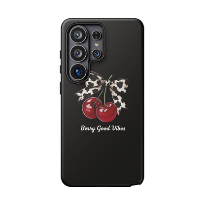 Cherry Cow Print Phone Case | Coquette Bow Aesthetic iPhone & Samsung Tough Case