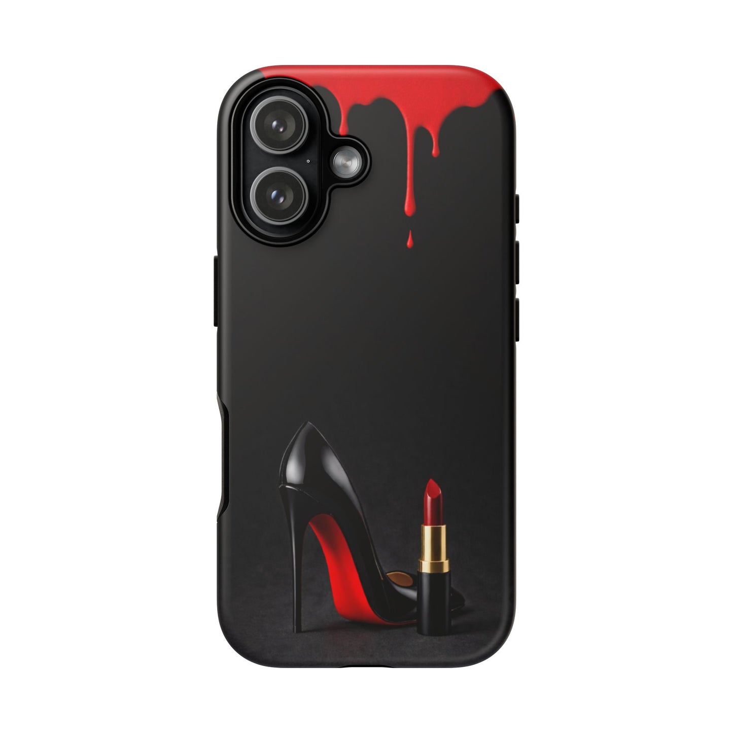 Dark Feminine Red Drip Phone Case – Gothic Glam Tough Cover