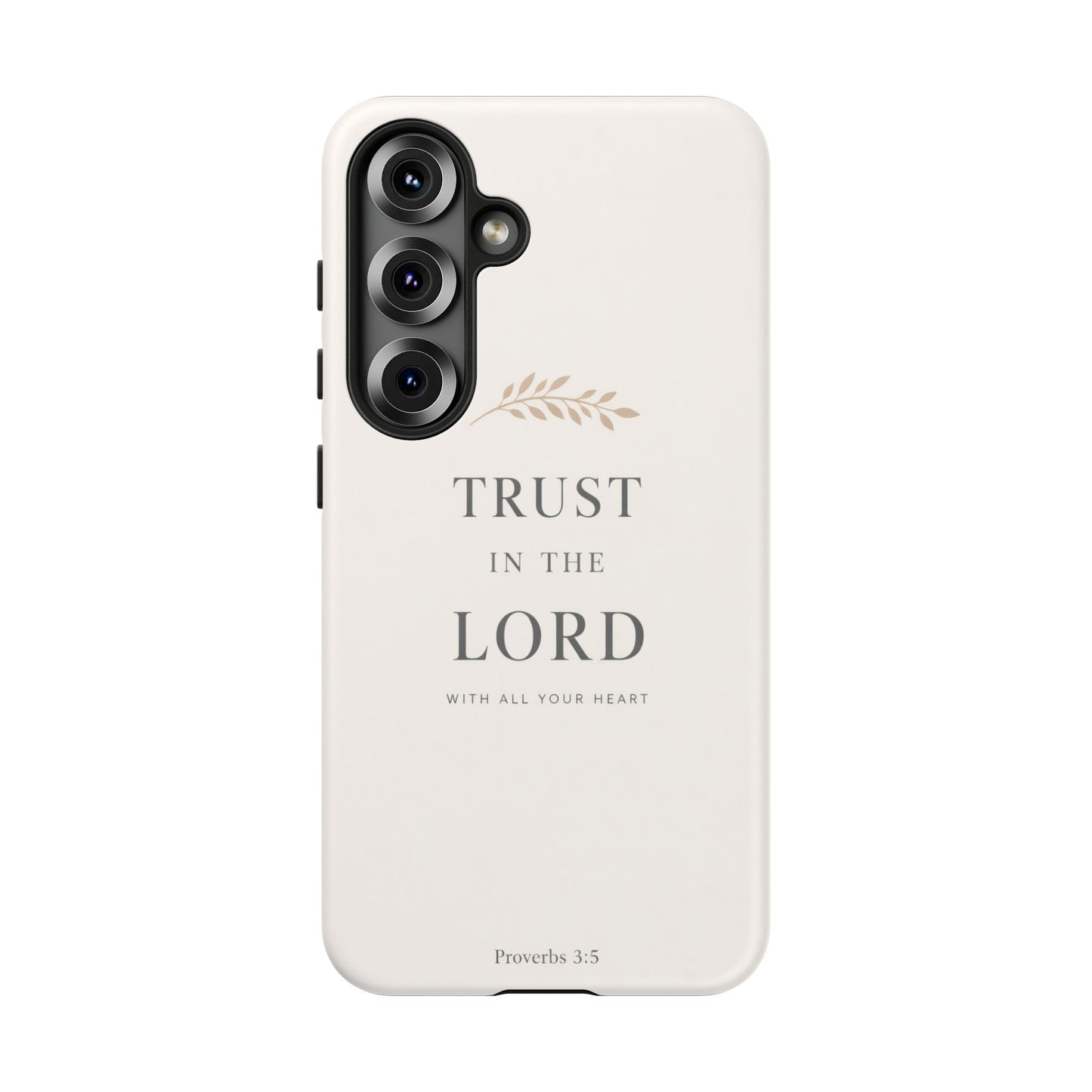 Proverbs 3:5 Christian Phone Case Trust in the Lord Minimalist Faith Cover