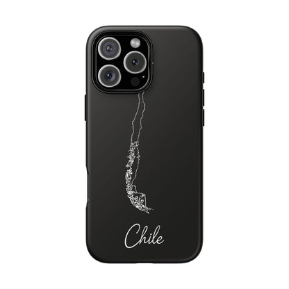 Chile Outline Phone Case – Minimal Country Map Tough Case (iPhone, Samsung, Pixel)