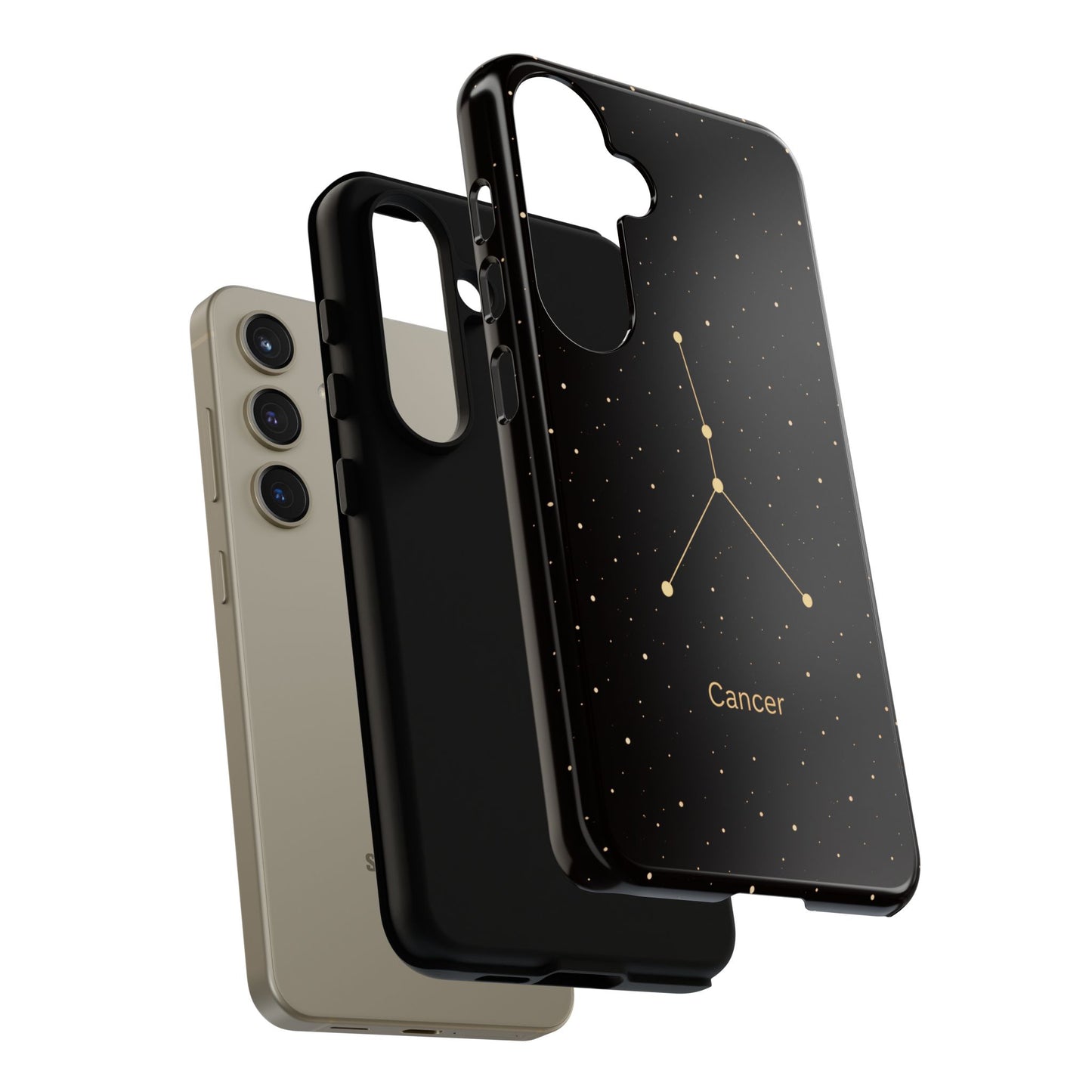 Cancer Zodiac Constellation Phone Case – Luxe Gold Celestial Cover