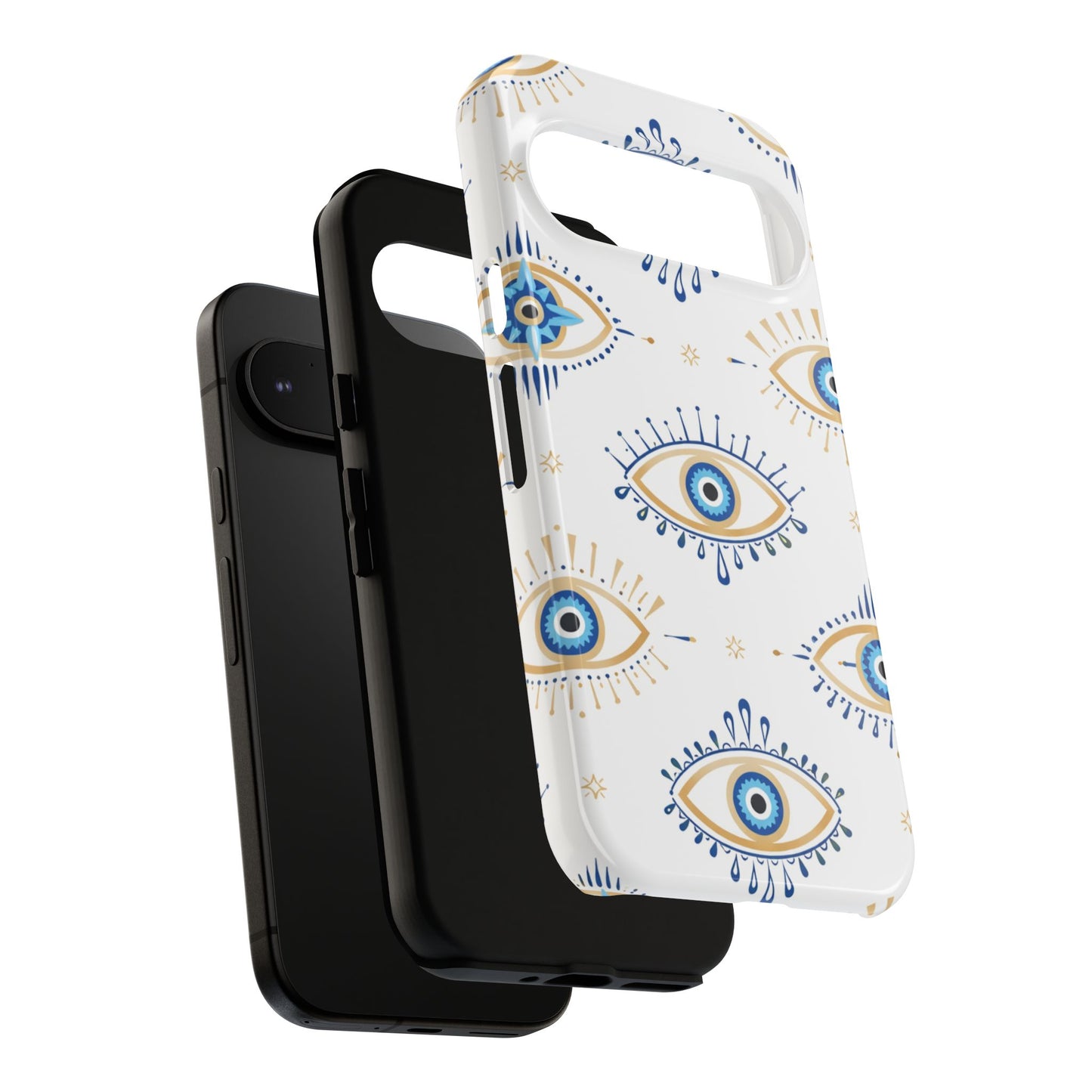 Blue Evil Eye Phone Case – Protective Slim Shockproof Cover for Iphone, Samsung Galaxy and Pixel
