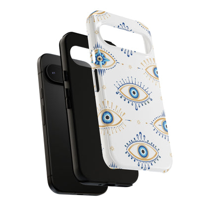 Blue Evil Eye Phone Case – Protective Slim Shockproof Cover for Iphone, Samsung Galaxy and Pixel