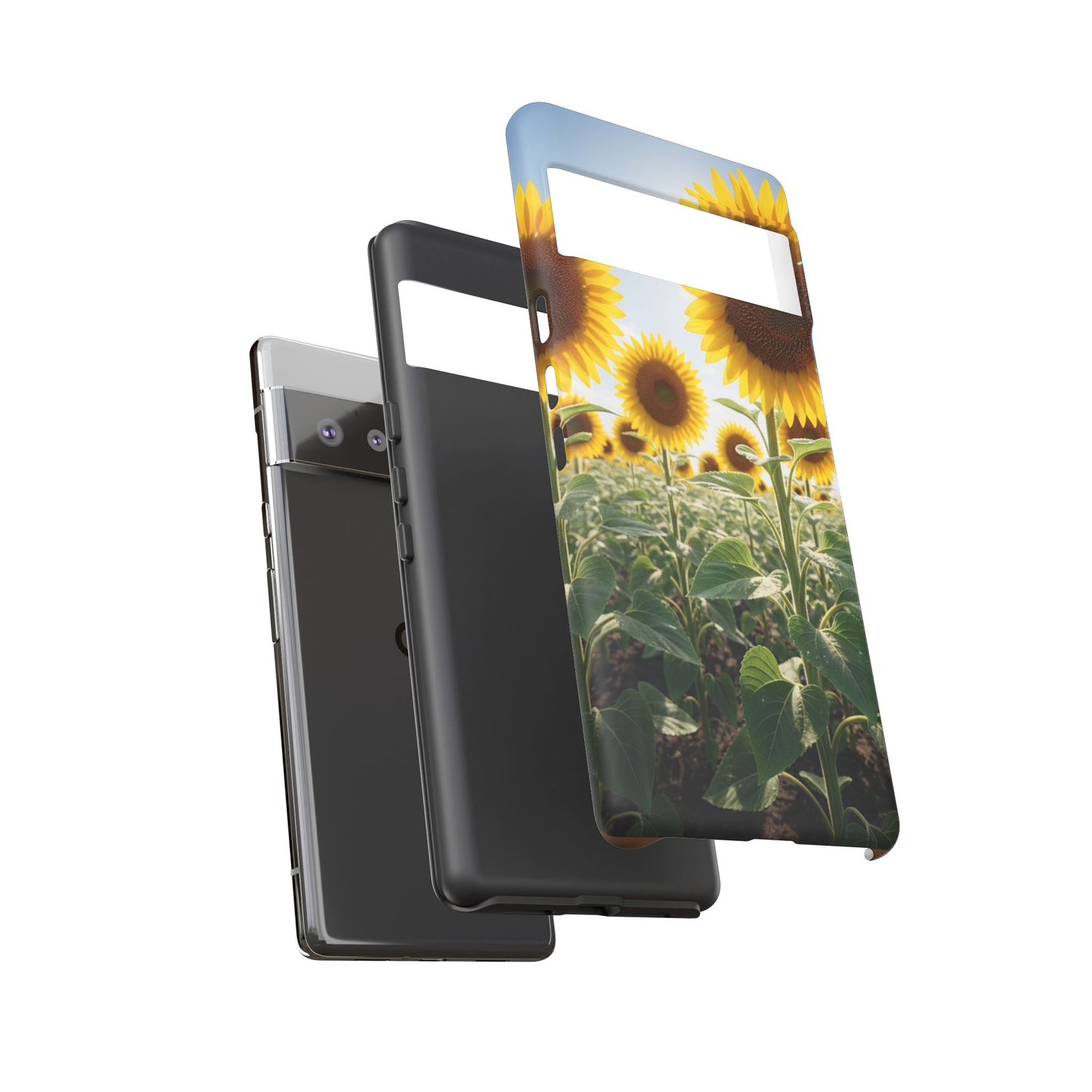 Sunflower Field Phone Case | Golden Hour Floral Aesthetic | Bright Summer Tough Case