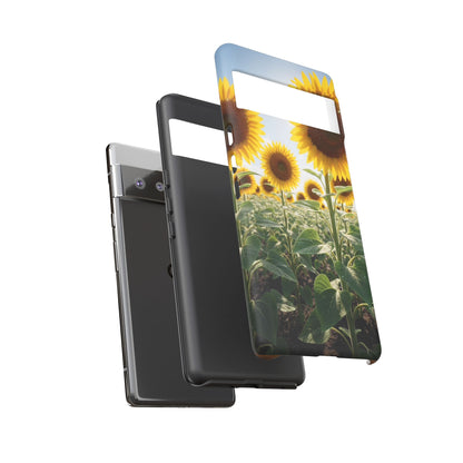 Sunflower Field Phone Case | Golden Hour Floral Aesthetic | Bright Summer Tough Case