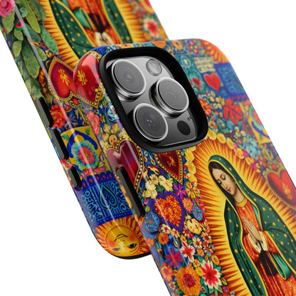 Virgin Mary Guadalupe Phone Case Mexican Folk Art Tough Cover iPhone Samsung