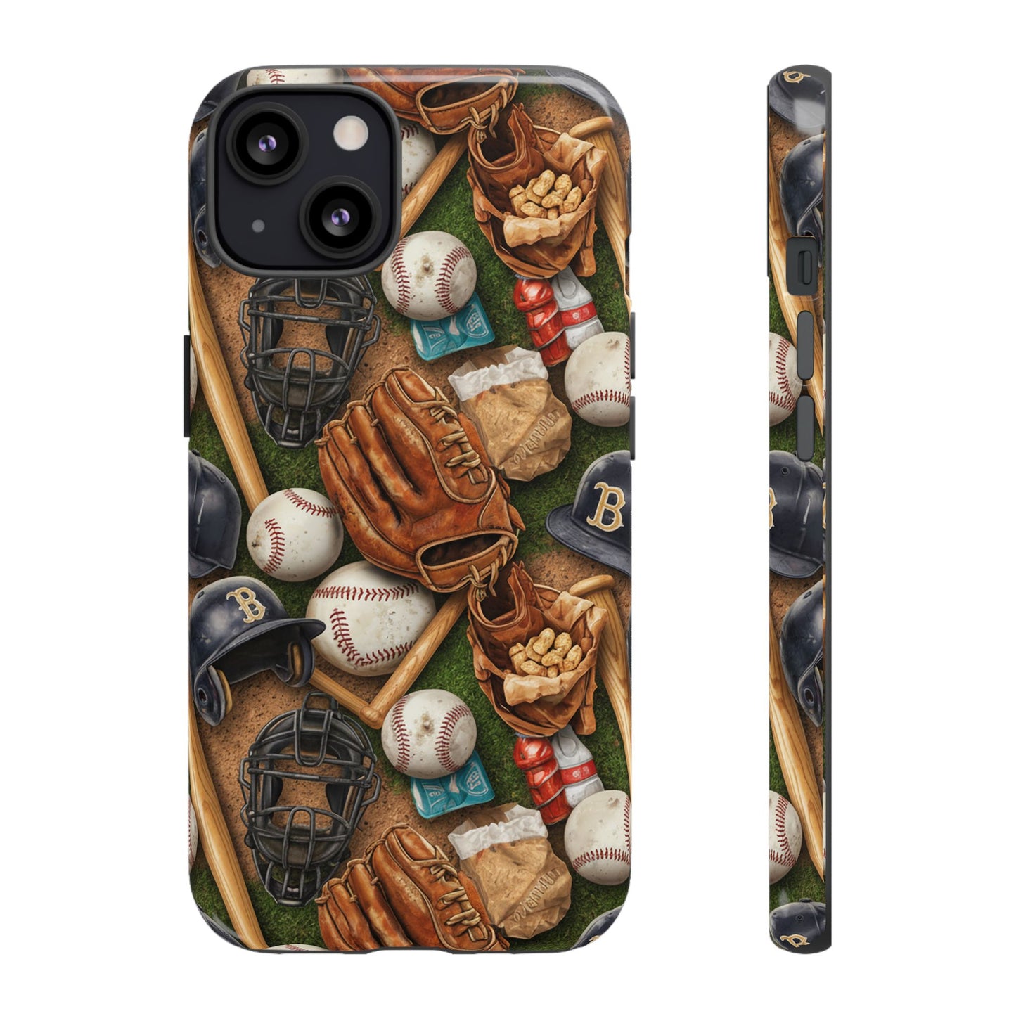Baseball Gear Collage Phone Case – Vintage Baseball Equipment Sports Tough Case