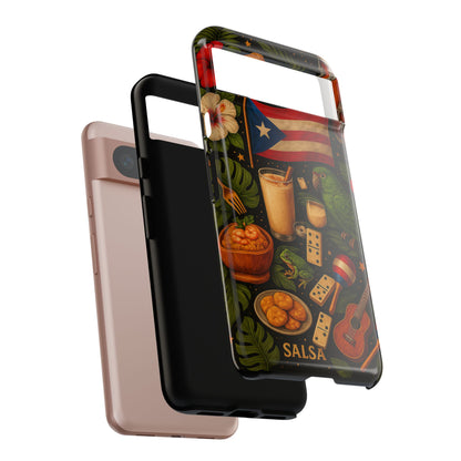 Puerto Rican Culture Phone Case | Boricua Icons Caribbean Aesthetic Tough Protective Case