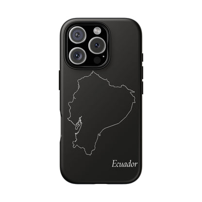 Ecuador Outline Phone Case – Minimal Country Map Tough Case (iPhone, Samsung, Pixel)