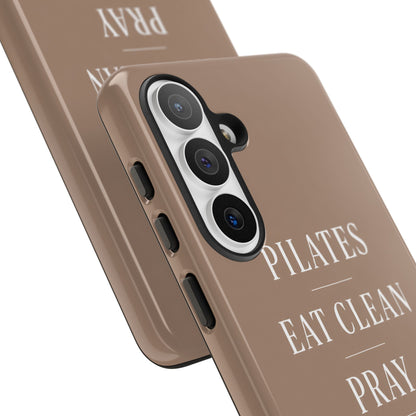 Pilates Phone Case | Eat Clean Pray Sleep Repeat Aesthetic | Wellness Girl Gift