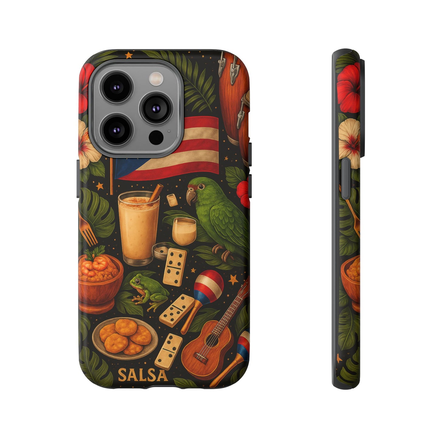 Puerto Rican Culture Phone Case | Boricua Icons Caribbean Aesthetic Tough Protective Case