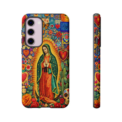 Virgin Mary Guadalupe Phone Case Mexican Folk Art Tough Cover iPhone Samsung